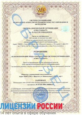 Образец разрешение Ногинск Сертификат ISO 50001